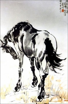 Chino Painting - Xu Beihong un caballo viejo chino